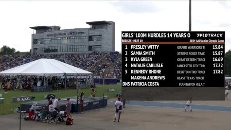 Youth Girls' 100m Hurdles, Semi-Finals 11 - Age 14