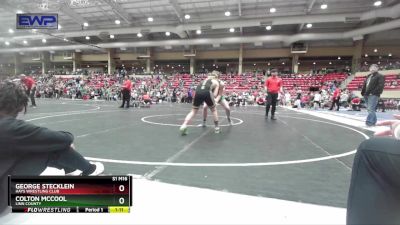 130 lbs Cons. Round 2 - Colton McCool, Linn County vs George Stecklein, Hays Wrestling Club