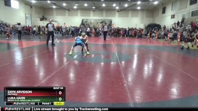 95 lbs Cons. Round 3 - Zayn Arvidson, Panthers vs Luka Hahn, Berge Elite Wrestling Academy