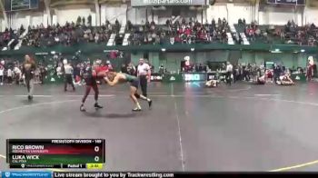 149 lbs Champ. Round 2 - Rico Brown, Rochester University vs Luka Wick, Cal Poly
