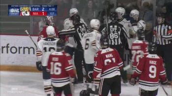 Emil Hemming Scores To Give Barrie The Lead, Niagara Goalie Doesn't Like The Celebration