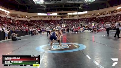 5A 139 lbs Champ. Round 1 - Ayden Cordova, Los Lunas vs Diego Archibeque, Rio Rancho