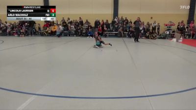 40 lbs Round 2 - Arlo Wacholz, Pinnacle Wrestling Club vs Lincoln Laursen, Chippewa Elite