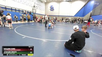 65 lbs Cons. Round 3 - Stephen Brock, Roy Wrestling Club vs Wylder Ford, Sanderson Wrestling Academy