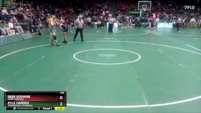 175 lbs Quarterfinal - Kyle Harden, Indianapolis Cathedral vs Seer Godwise, Perry Meridian