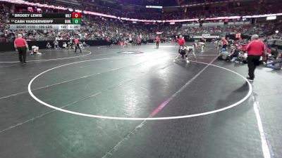 106 lbs Semis - Brodey Lewis, Milton vs Cash Vanderwerff, Burlington