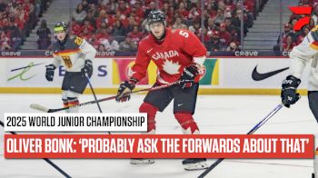 Canada Defenseman Oliver Bonk Says To Ask The Forwards About 5-on-5 Scoring Troubles At The WJC