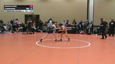 92 lbs Champ. Round 3 - Douglas Hazel vs TJ Markijohn, Gold Schopp Wrestling Club