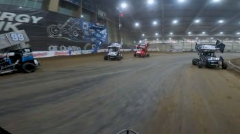 On-Board: Kyle Larson Drivers Tenth To Third In Winged Outlaw Heat At Tulsa Shootout