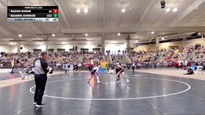 A 120 lbs Cons. Round 2 - Mason Shrum, Marion Co. High School vs Magnus Johnson, Cheatham Co. Central High School