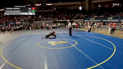 G 100 lbs Cons. Round 2 - Amaria Conrad, Destrehan Girls vs Haylee Johnson, Lafayette Girls