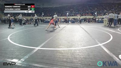 85 lbs Consi Of 8 #1 - Kimberly Emmons, Grove Takedown Club vs Kataleena Carter, HBT Grapplers