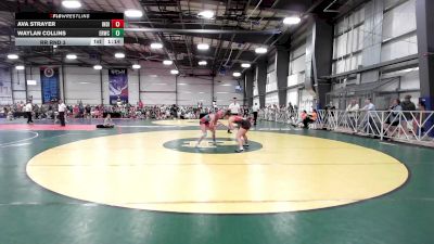 126 lbs Rr Rnd 3 - Ava Strayer, Indiana Outlaws Pink vs Waylan Collins, East Rowan Wrestling Club