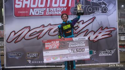 Haidyn Hansen Reacts After Winning Restricted Class Golden Driller At Tulsa Shootout