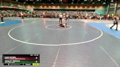 52-56 lbs Round 2 - Liam Mcneil, Spanish Springs Wrestling Club vs Wesley Herold, Gold Rush Reno