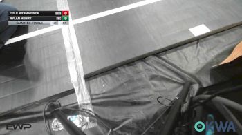 90 lbs Quarterfinal - Cole Richardson, Barnsdall Youth Wrestling vs Rylan Henry, Brushy Wrestling Club