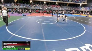 5A 132 lbs Semifinal - Bryce Palmer, Comal Smithson Valley vs Mathew Thorsen, Melissa