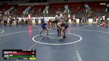 140 lbs Semifinal - Braydon Hall, Huron vs Gabe Veit, Warsaw