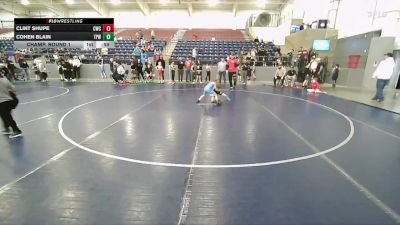 53 lbs Champ. Round 1 - Cohen Blain, Team Prestige Wrestling vs Clint Shupe, Cougars Wrestling Club