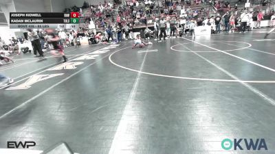 85 lbs Quarterfinal - Joseph Kidwell, Raw Wrestling Club vs Kadan Mclaurin, Tulsa North Mabee Stampede