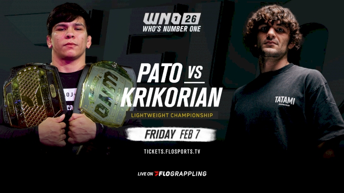 picture of WNO 26: Pato vs Krikorian | Friday, February 7th on FloGrappling