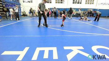 43 lbs Round Of 16 - Ezra Lopez, Pauls Valley Panther Pinners vs Kenneth Taylor, Harrah Little League Wrestling