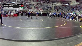 106 lbs Quarterfinal - Carter Shegog, Angola vs Joseph Warner, Carroll (Fort Wayne)
