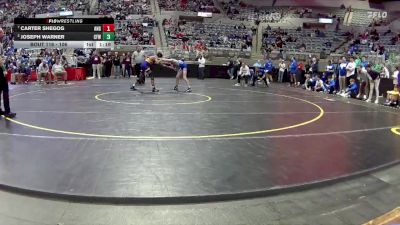 106 lbs Quarterfinal - Carter Shegog, Angola vs Joseph Warner, Carroll (Fort Wayne)