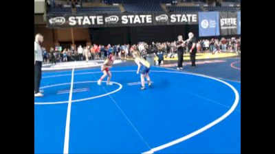 61-63 lbs Round 1 - Aven Salgado, Orting Jr. Cardinals Wrestling vs Rae Gribbon, Forks Wrestling Club