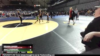 92 lbs Cons. Semi - Brianna Hansen, Takedown Express Wrestling Club vs Reece Dominguez, Oak Harbor Wrestling Club