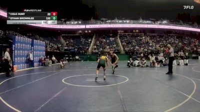 3A 120 lbs 3rd Place Match - Ethan Brownlee, South Johnston High School vs Cole Hunt, Jacksonville High School