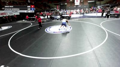 157 lbs Greg Ruiz, OCWA - Orange County Wrestling Association vs Kyle Da Nobrega, LAWA - Los Angles Wrestling Association