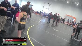 75 lbs Cons. Round 2 - Kyzer Powers, C2X vs William Duty, Eastside Youth Wrestling