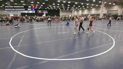 115 lbs Cons. Sub-rd Of 32 - Brooklynn Gustafson, Mile High Wrestling Club vs AvaLynne Gemberling, Iowa