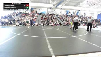 165 lbs 1st Place Match - Jovani Caudill, Olathe South vs Grayson Hagen, Free State