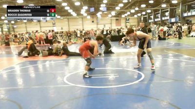 160 lbs Consi Of 16 #2 - Braiden Thomas, GA vs Rocco Zagorites, VA