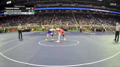 D3-106 lbs Semifinal - Branlun Simon, Portland vs Braxton Shaffer, Ida