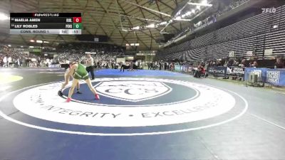 Girls 3A 115 lbs Cons. Round 1 - Maelia Amen, Ridgeline (Girls) vs Lily Robles, Peninsula (Girls)