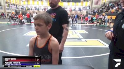 67 lbs Quarterfinal - Azekiel Koethe, Big Game Wrestling Club vs Drew Buck, Iowa