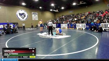 170 lbs Champ. Round 1 - Logan Todd, Arroyo Grande vs Saul Gutierrez, Immanuel