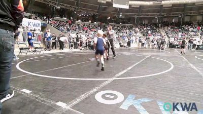 49 lbs Consi Of 32 #2 - Rus Hoffman, Weatherford Youth Wrestling vs Ryder Hastings, Hornet Wrestling Club