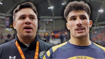 AJ Ferrari and Coach Luke Smith After The NWCA National Duals