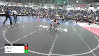 75 lbs Round Of 32 - Jaxon Dudley, Weld Central Middle School vs Aaron Baeza, Greeley United