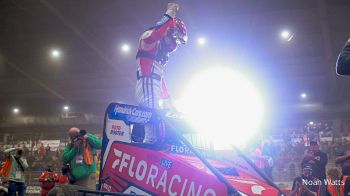 Kyle Larson Reacts After Stealing Monday Night Chili Bowl Prelim Victory