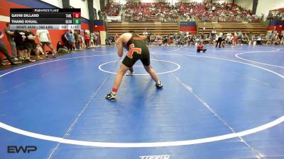 165 lbs Quarterfinal - Gavin Dillard, Tahlequah Boys High School vs Thang Khual, Glenpool