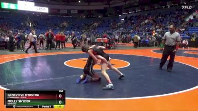 100 lbs Cons. Round 1 - Molly Snyder, Geneseo vs Genevieve Dykstra, Edwardsville (H.S.)