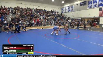 126 lbs Champ. Round 2 - Brent Cannon, Venom W.C. vs Isaac Herrera, Mira Costa High School