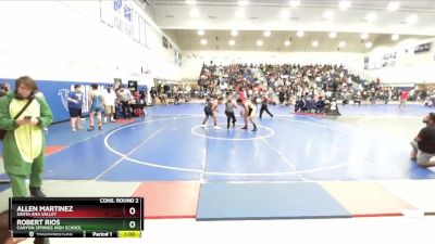 175 lbs Cons. Round 2 - Robert Rios, Canyon Springs High School vs Allen Martinez, Santa Ana Valley