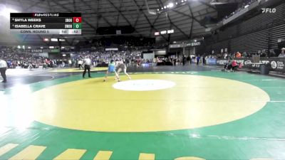 Girls 3A 135 lbs Cons. Round 5 - Shyla Weeks, Snohomish (Girls) vs Isabella Crave, Shorewood (Girls)