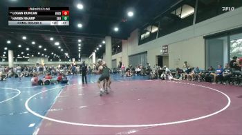 144 lbs Cons. Round 6 - Logan Duncan, Blackman High School Wrestling vs Hagen Sharp, Guerrilla Wrestling Academy